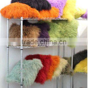 Custom-Made Dyed Color Lamb Fur Cushion/Hot sell