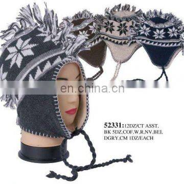 fashional pretty supper soft cozy warm elegant mohawk earflap hat