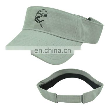 Fish Bass Fishing Outdoor Hunting Camping Adjustable Grey Visor Hat Cap