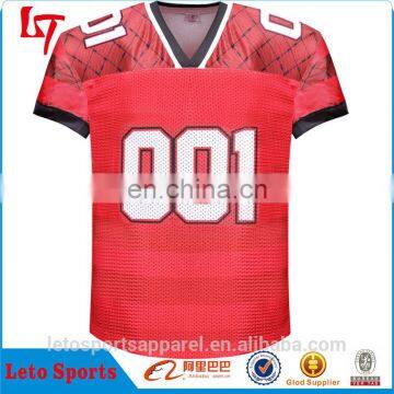 Fully Custom FOOTBALL Sublimation v Neck American Football Jersey EISHA AFJ EE 8 Red Plain Custom American Football Jerseys photo-3