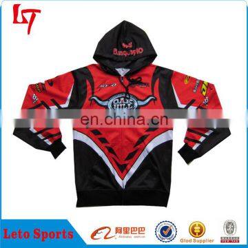 Dye sublimationed fashion full zipper hoodie jacket