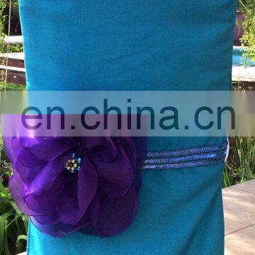 Wholesale Plain Burlap Wedding Chair Tie Backs photo-2