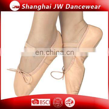 Microfiber ballet slipper leather full sole