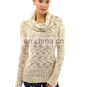 2016 BAIYIMO Women's Open Stitch Cowl Neck Long Sleeve Sweater photo-4