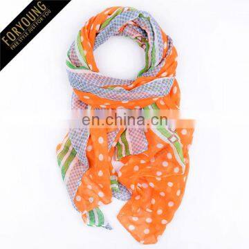 fashion polka dot printed scarf