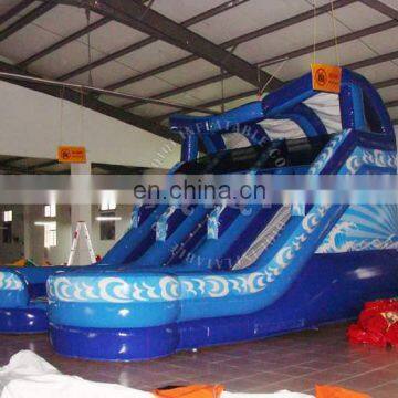 Double inflatable slides, lane slide