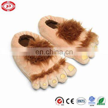 Halflings plush foot shape cute new design soft slipper shoe