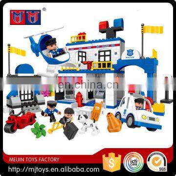 Meijin Hot Selling 115pcs Police Station Plastic Building Blocks Play Set for kids