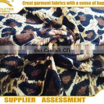 100% Polyester leopard print fabric for bag and luggage Keqiao supplier