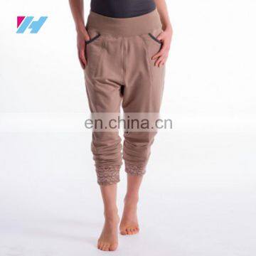 2015 Yihao Women Wholesale Fashion Basic Fitness Gym Yoga Organic Cotton Wear Pants