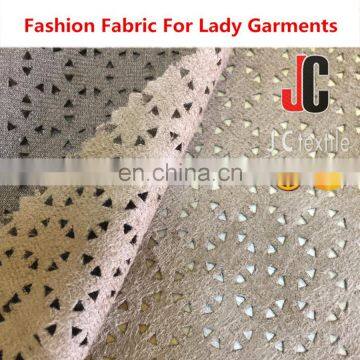 K12574 Shaoxing JC Textile Wholesale Knit P/D Suede Punch Fabric photo-4