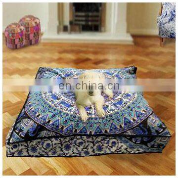 Beautiful Handmade Mandala Design Ottomans Cover Wholesale Footstool Round Pouf covers
