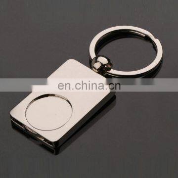 supermarket trolley coin square shape blank keychain/keyrings for promotion gifts