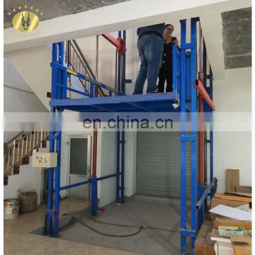 7LSJC Shandong SevenLift guide rail cargo lift for low price made in china