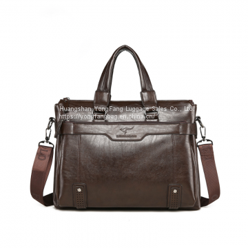 Stylish hand-held stiletto bag horizontal one-shoulder bag business casual PU leather   briefcase