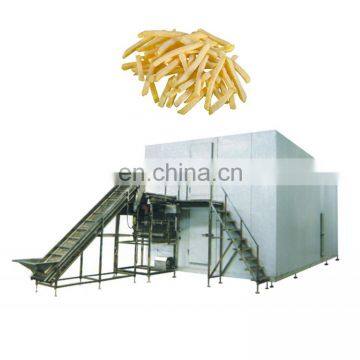 French fries freezer potato cubes IQF quick freezing machine