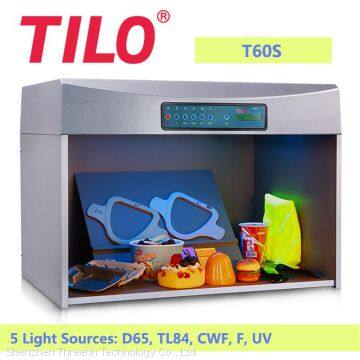 TILO T60S 5 Light Sources Booth for Product Color Assessment Upgraded Metal Plate No Light Leakage