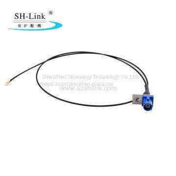 Rf coaxial fakra male C code with 1.13 or 1.37 cable assembly