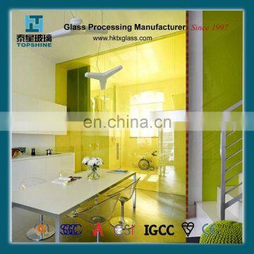 5mm 6mm Colored Tempered Glass Wall Panels for Kitchen Splashback photo-6
