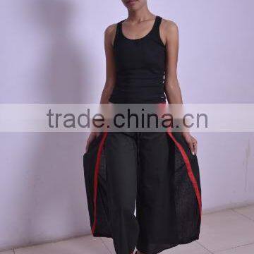 Black Wide Leg Thai Harem Alibaba Gypsy Hippy Boho Cotton Fisher Man Wrap Yoga Butter Fly Pant Trouser