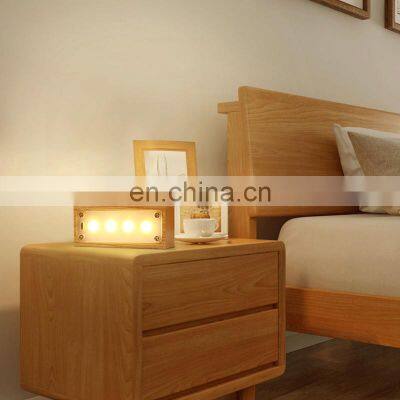 Creative wooden table light dormitory bedside magnetic absorption led reading light student eye protection lamp