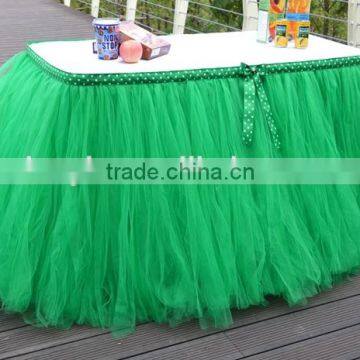 Home Decoration Tutu Tulle Table Skirt Cover Green SD103 photo-2