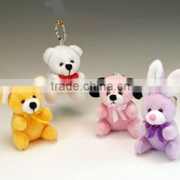 3.9inch cute plush animals keychain toy