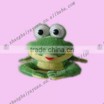 stuffed plush frog toy with big eyes