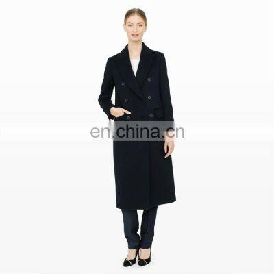 Ladies winter long coat Women coat 100% wool