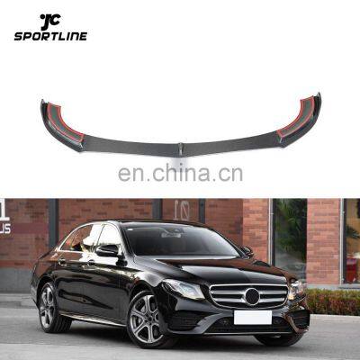 Carbon Fiber W213 Sport Car Front Spoiler for Mercedes Benz E300 E350 E450 E43 AMG 2017-2019