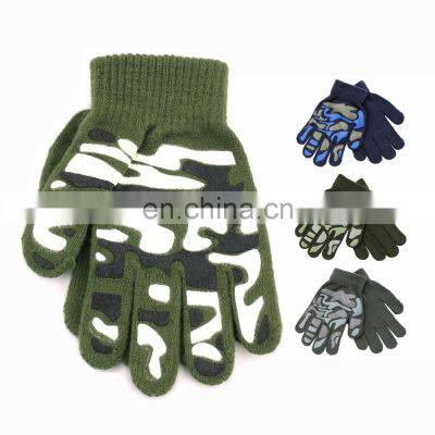 HY Winter Adult Custom Knit acrylic Gloves touchscreen with phone gloves