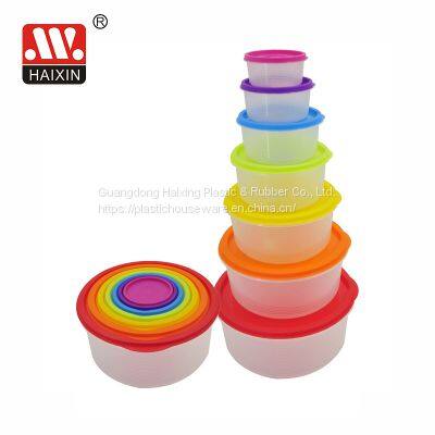 Plastic Kitchen Container Colorful Storage Lunch Box Folding Feeding Bowl Non Toxic Food Container