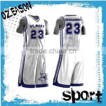 Polyester custom basketball jersey logo design