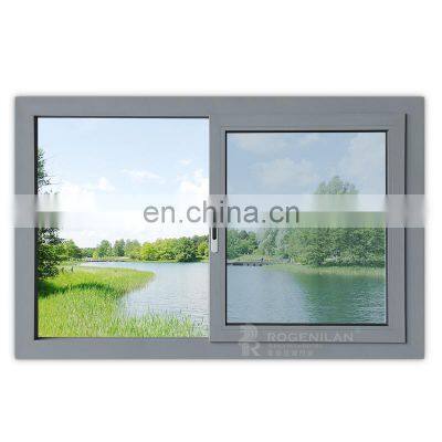 Low-e Glass Aluminum Sliding Window With Security Screen