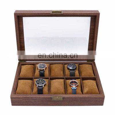 OEM High End Top Glasses 10 Digits Wooden Watch Display Box Storage Watch Organizer photo-5