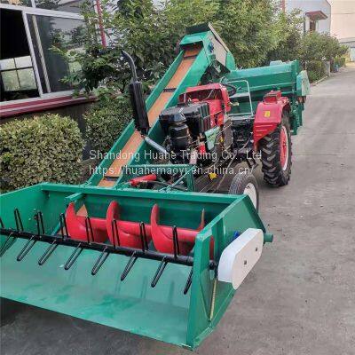 35 HP corn thresher tractor all-in-one machine double fan stick beating machine automatic feeding saves time and labor