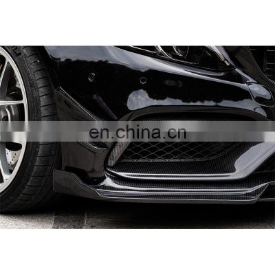 100% Full-dry Carbon Fiber Process Grille Fog Lamp Decoration Frame Foglights Cover For BENZ AMG C63S W205