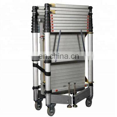 Construction aluminium telescopic tower ladder en131