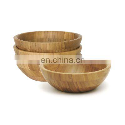 High Quality Factory Wholesale Round Bamboo Wooden Salad Bowl photo-4