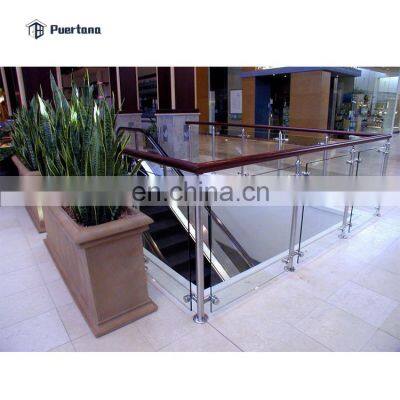 Cheap Modern Balcony Outdoor Metal Side Mount Baluster Stair Glass Railing Design For Balcony Pictures