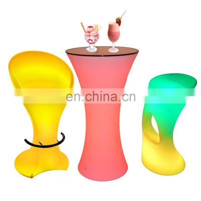 home bar furniture living room modern tall table plastic color changing waterproof outdoor furniture