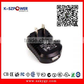 2015 F-series 6W K-061000 pse approved usb adapter 6volt 1amper 6w with 3 years warranty
