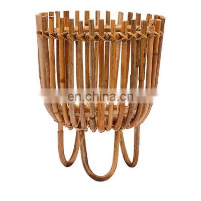 100% nature Rattan Plant Stand rustic Plant Holder Unique Wicker Flower Pot Holder Hot Sale Wholesale