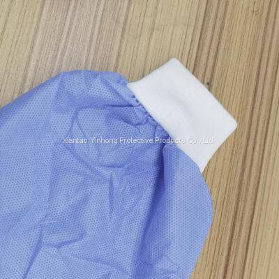 Free Sample Blue Disposable SMS Isolation Gown For Hospital photo-2