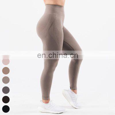 High Stretch Workout Wear No Front Seam Sports Leggings Scrunch Butt High Waist Gym Fitness Pants Seamless Yoga Leggings photo-3