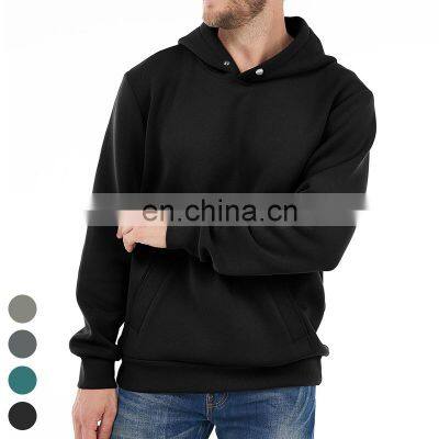Wholesale Mens Hoodies Heavyweight Loose Long Sleeve Casual Pullover High Quality Sweatshirt Custom Blank Hoodie Men Hoodies photo-3