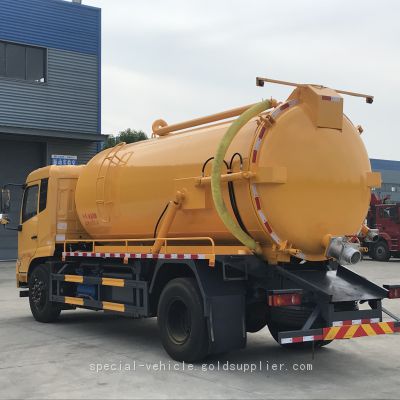 Dongfeng Tianjin 15 cubic  dredging vehicle cleaning suction special vehicle