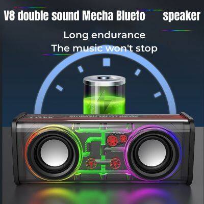 High Quality Loud Music Box Portable Bluetooth Dual Speaker Wireless Outdoor Radio Bluetooth Speaker Wireless photo-4