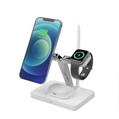 Upgrade 4 in 1 car wireless multi-function magnetic mobile phone holder 15w fast wireless car charger