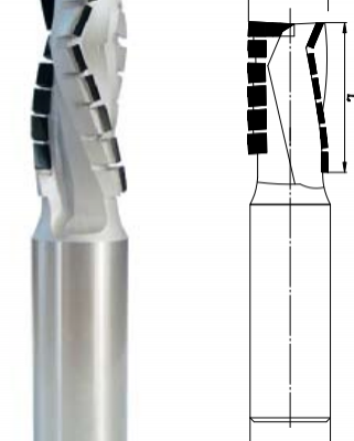 PCD Sizing Router Cutter, Z3+3